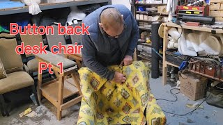 Button back desk chair buttoning [upl. by Corbie]