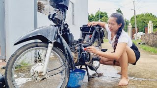 Girl repairs a 1500w fan with faulty electrical system caused by a previous repairmans fault [upl. by Negaet254]