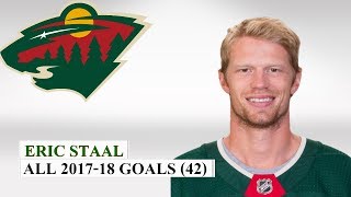 Eric Staal 12 All 42 Goals of the 201718 NHL Season [upl. by Nett]