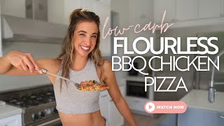 The EASIEST LowCarb Flourless BBQ Chicken Pizza Recipe [upl. by Toffey]