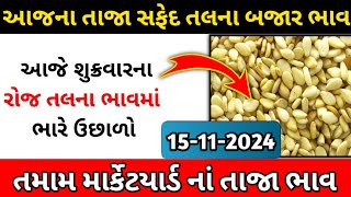 🔥 tal na bhav 🔥  તલ નાં ભાવ 2024  આજનાં ગુજરાતનાં તલ નાં ભાવ  સફેદ તલ નાં ભાવ  latestbazarbhav [upl. by Zuzana487]