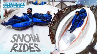 FUN SNOW RIDES at Ski Dubai ❄️ Largest Snow Park in Dubai 😍 [upl. by Cheadle]