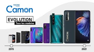 Tecno Camon TOUS LES MODELES  EVOLUTION 2015  2022 [upl. by Neirod250]