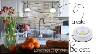 Cómo hacer lámparas colgantes para decorar la cocina con materiales reciclados  Deuryissa 🦋 [upl. by Tan351]