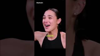 Gal Gadot Drools amp Spits While Eating Hot Wings  ClippingCo shorts [upl. by Rombert]