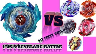 God valkyrie  Genesis Valkyrie vs 5 beyblade battle।Arbeyblade [upl. by Ahsitam465]