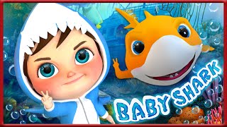 Baby Shark  Dance With 5 Little Sharks 2 hours Song Remix  Banana Cartoon 3D Nursery Rhymes HD [upl. by Eicak]