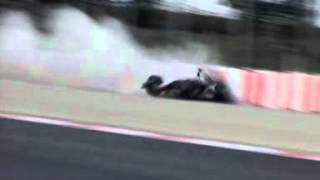 Kimi Raikkonen 2005 Formula One Testing Accident at Barcelona Small [upl. by Auqinaj]