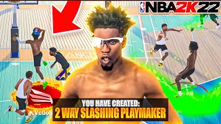 This 2WAY SLASHING PLAYMAKER BUILD IS UNSTOPPABLE NBA 2K22 BEST JUMPSHOT BADGES amp ANIMATIONS [upl. by Jaye]