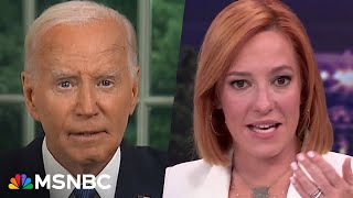 What struck Jen Psaki on Biden’s historic Oval Office speech on stepping aside [upl. by Horodko351]