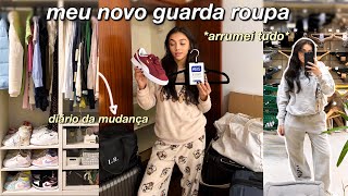 organizando meu guarda roupa novo  diário da mudança [upl. by Zolly]