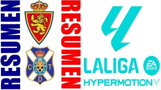 CD Tenerife vs Real Zaragoza 23 Resumen  La Liga 2  20242025 [upl. by Kilby]