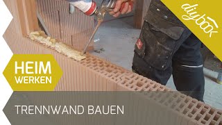 Trennwand bauen  Mauern ohne Mörtel [upl. by Enrobialc]