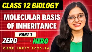 Molecular Basis of Inheritance Part 1  Class 12 Biology Chapter 5  Board Exam 2025 amp NEET 2025 [upl. by Ginelle]