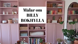 MÅLA OM IKEAMÖBLER Så målar jag in bokhyllan i väggen måla om Billy Bokhylla [upl. by Wattenberg854]