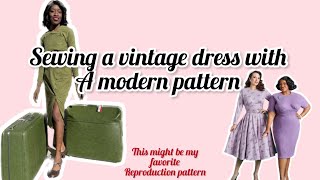 Sewing a Vintage dress with a modern pattern Gertie’s Peggy bodice [upl. by Rouvin303]