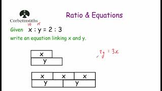 Writing a Ratio as an Equation  Corbettmaths [upl. by Tinya]