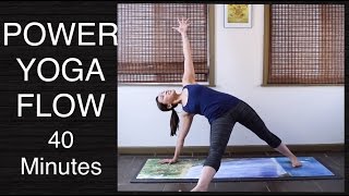 Power Vinyasa Flow Yoga Class  40 Minutes Intermediate [upl. by Leimad389]