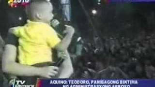 April 05 2010  Baby James says quotVILLARquot during the campaign for Noynoy [upl. by Tade]