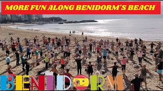 Benidorms Beach Cafes amp Keep Fit On The Sands  A LOOK INSIDE Quirky Bar SALTOKI☀️🌴☕🇪🇸🌊 benidorm [upl. by Hedvig]