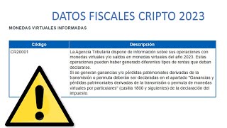 ⚠️Aviso CR20001 en tu RENTA sobre tus CRIPTOMONEDAS [upl. by Oryaj]