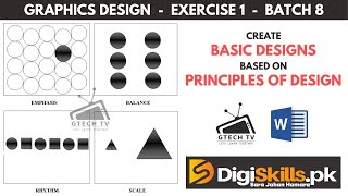 Digiskills Graphic Design Exercise 1 Batch 8 Solution  Basic Design Principles [upl. by Roxine423]