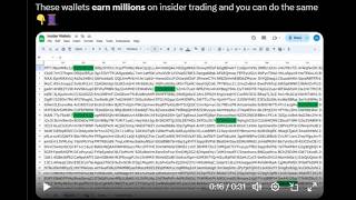 Revealing Top Solana Wallets Making Millions from Insider Trading [upl. by Josephson]