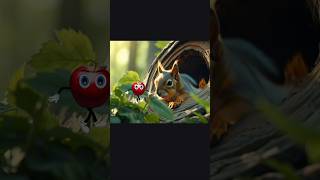 Apple Cartoon Surprises Squirrel shorts ytshorts cartoon [upl. by Rodablas]