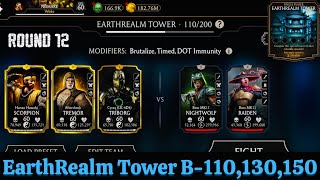 Earthrealm Tower Boss Battle 110130 amp 150 Fight  Reward MK Mobile [upl. by Leribag]