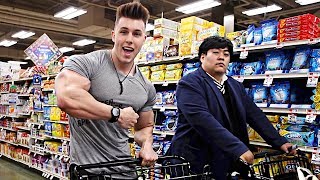 FOOD SHOPPING with Junior Bodybuilder Brandon Harding [upl. by Weld286]