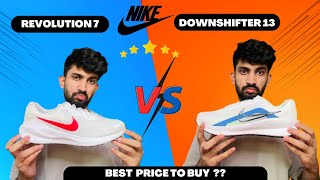 Nike Revolution 7 Vs Nike Downshifter 13 Comparison  Which one to Buy [upl. by Elohcim]