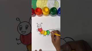 How to Draw a Rainbow Caterpillar Easy Drawing Tutorial [upl. by Hayyim]