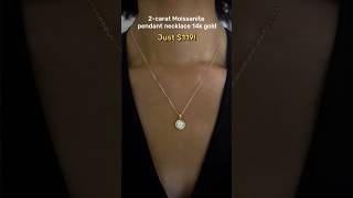 “2carat Moissanite pendant necklace in 14k gold for just 119”diamond jewelry goldjewelry [upl. by Mota872]