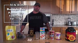 MUTANT MEALS  IFBB Pro Dusty Hanshaws  Blueberry Overnight Oats [upl. by Siari]