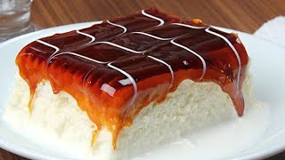 Milky Caramel Cake  Karamelli Trileçe Tarifi  Tirilece Pastry Cake  Eggless amp Without Oven [upl. by Oirromed]