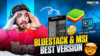 BLUESTACK 5 amp MSI 5 BEST VERSION FOR FREE FIRE II BEST EMULATOR FOR LOW END PC FREE FIRE [upl. by Itnaihc612]