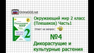 Задание 4 Дикорастущие и культурные растения  Окружающий мир 2 класс Плешаков АА 1 часть [upl. by Dulcea494]