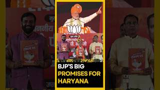 Haryana BJP Manifesto 2024  PM Modi Vs Congress [upl. by Ynohta]