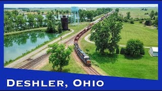 Railfanning Deshler Ohio with a Drone [upl. by Barboza]