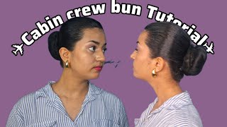 Cabin crew Hairbun Tutorial [upl. by Sitsuj399]