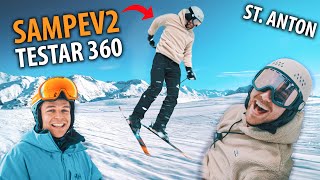 JAG LÄR SAMPEV2 ÅKA SKIDOR I ST ANTON  VLOGG 21 [upl. by Rauscher273]