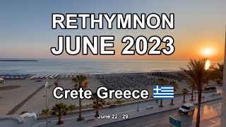 RETHYMNON CRETE JUNE 2023 4K [upl. by Cardwell]