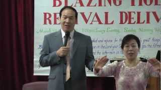 Pastor Yong Doo Kim teaches a Korean worship song Holy Place Church Revival March 25 2012 [upl. by Krute369]