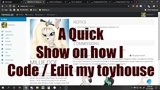 A Quick show on how I code  edit my toyhouse [upl. by December]