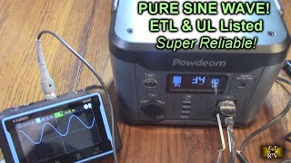 TEST of Powdeom PURE SINE WAVE AC 300W DC to AC Portable Power Station 296Wh Power Bank [upl. by Nasya]