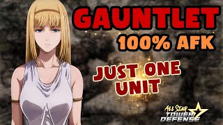 How to do Gauntlet with only 1 unit and 100 AFK  All Star Tower Defense [upl. by Lirpa]