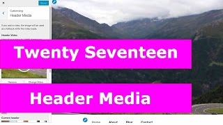 Using Video with Header Media Twenty Seventeen WordPress Theme and Drawback [upl. by Ocsic47]