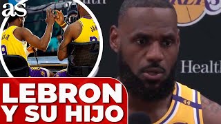 LEBRON JAMES valora lo que será JUGAR en el MISMO EQUIPO que su HIJO [upl. by Niboc]