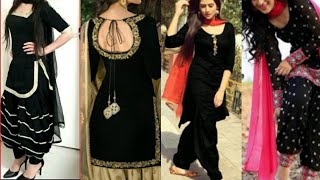 Most beautiful black suit amp salwar designsNew black colour suit designs [upl. by Iturk]