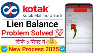 Kotak Mahindra Bank Lien Kaise Nikale  Kotak Mahindra Bank lien balance [upl. by Aynnek954]